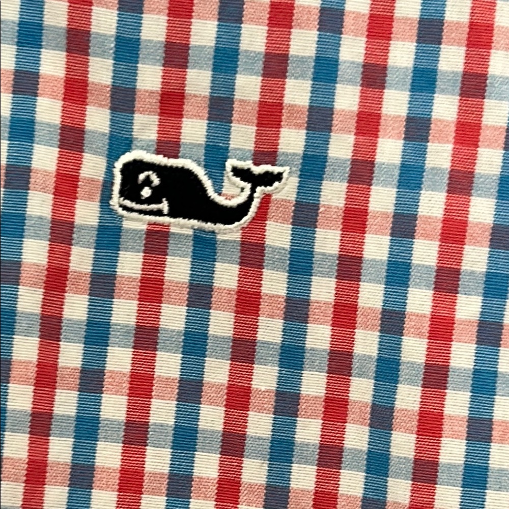 Vineyard Vines Kids XL (18) Red and Blue Plaid Button-Down Shirt - Picture 9 of 10